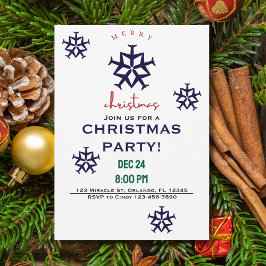 クリスマス飛行機スノーフレークミニマリスト航空 招待状