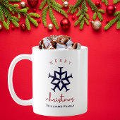 クリスマス飛行機スノーフレークミニマリスト航空F コーヒーマグカップ