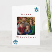 クリスマス飛行機スノーフレーク写真おもしろい航空 カード (正面)