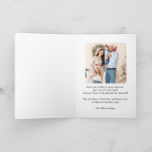 クリスマス飛行機スノーフレーク写真おもしろい航空 カード (内部)