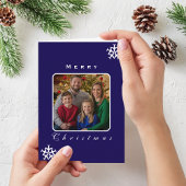 クリスマス飛行機スノーフレーク写真おもしろい航空 カード