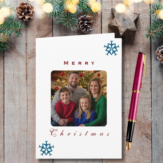 クリスマス飛行機スノーフレーク写真おもしろい航空 カード