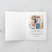 クリスマス飛行機スノーフレーク写真おもしろい航空 カード (内部)