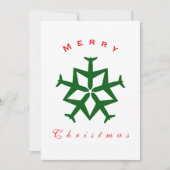 クリスマス飛行機スノーフレーク写真おもしろい航空 シーズンカード (正面)