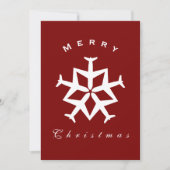 クリスマス飛行機スノーフレーク写真おもしろい航空 シーズンカード (正面)