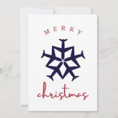 クリスマス飛行機スノーフレーク写真おもしろい航空 シーズンカード (正面)