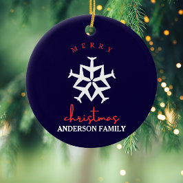 クリスマス飛行機スノーフレーク写真おもしろい航空 セラミックオーナメント