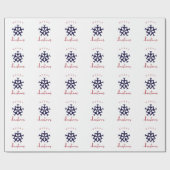 クリスマス飛行機スノーフレーク写真おもしろい航空 ラッピングペーパー (フラット)