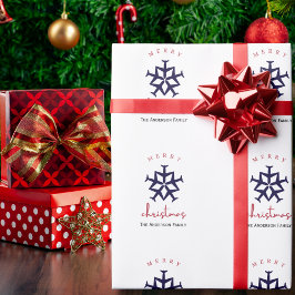 クリスマス飛行機スノーフレーク写真おもしろい航空 ラッピングペーパー