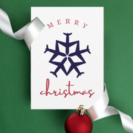 クリスマス飛行機スノーフレークSimpl航空おもしろい機 ポストカード