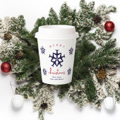 クリスマス飛行機モダンスノーフレークかわいい航空 紙コップ