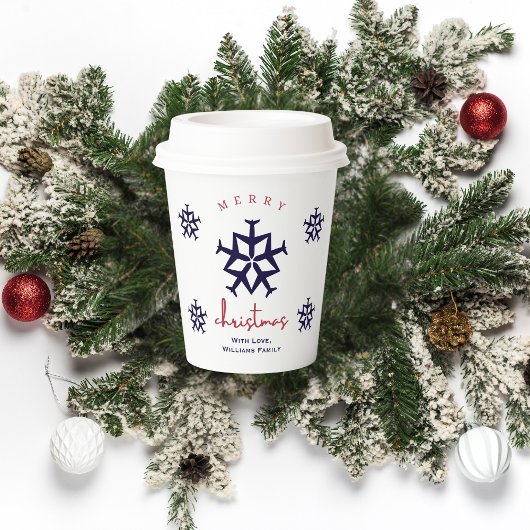 クリスマス飛行機モダンスノーフレークかわいい航空 紙コップ