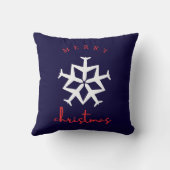 クリスマス飛行機雪の結晶写真ユーモア航空 クッション (裏面)
