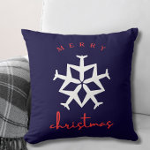 クリスマス飛行機雪の結晶写真ユーモア航空 クッション
