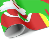 クリスマス飛行機飛行機パイロットサンタおもしろいクロース ラッピングペーパー (ロールコーナー)