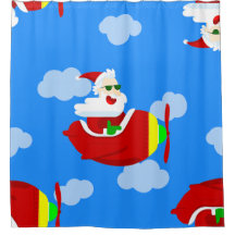 クリスマス飛行機飛行機パイロットサンタ雲