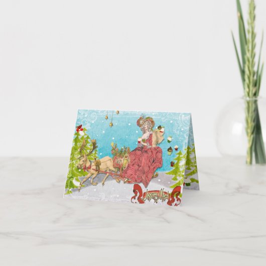 クリスマス食べにカップケーキを入れる2 シーズンカード (正面)