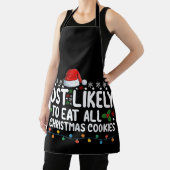 クリスマス食べのクッキーが詰まっている エプロン (インサイチュ)