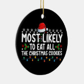 クリスマス食べのクッキーが詰まっている セラミックオーナメント (右)