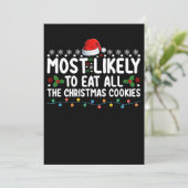 クリスマス食べのクッキーが詰まっている 招待状 (スタンド正面)