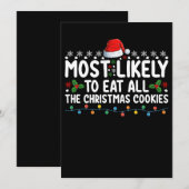 クリスマス食べのクッキーが詰まっている 招待状 (正面/裏面)