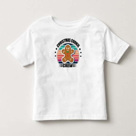 クリスマス食べクッキーのクルー・マッチングファミリー トドラーTシャツ (正面)