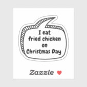 クリスマス食べデービニールのシールに鶏肉を揚げた シール (シート)