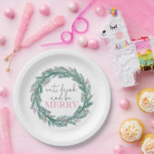 クリスマス食べドリンクとBe Friendsメリーパーティー ペーパープレート (パーティー)