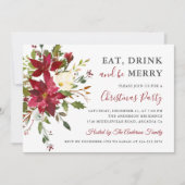 クリスマス食べパーティードリンクメリーBe Holiday 招待状 (正面)