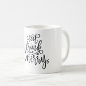 クリスマス食べ格言ドリンクメリービー コーヒーマグカップ (正面右)