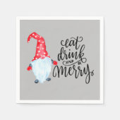 クリスマス食べ格言ドリンクメリービー スタンダードカクテルナプキン (正面)