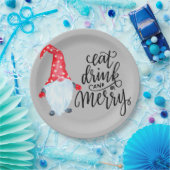 クリスマス食べ格言ドリンクメリービー ペーパープレート (パーティー)