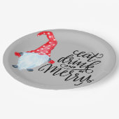 クリスマス食べ格言ドリンクメリービー ペーパープレート (アングル)