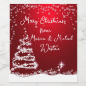 クリスマス食品・飲料ラベルセット ワインラベル (シングルラベル)