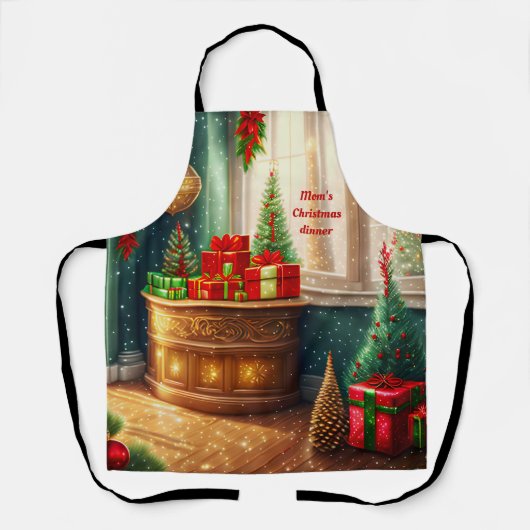 クリスマス飾お祭り用の伝統的部屋 エプロン (正面)