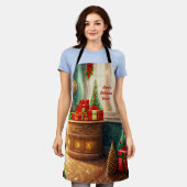 クリスマス飾お祭り用の伝統的部屋 エプロン (着用した状態)