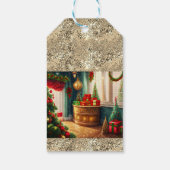 クリスマス飾お祭り用の伝統的部屋 ギフトタグ (裏面)