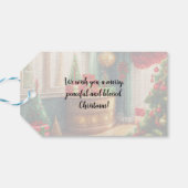 クリスマス飾お祭り用の伝統的部屋 ギフトタグ (裏面横)