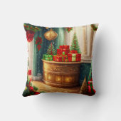 クリスマス飾お祭り用の伝統的部屋 クッション (裏面)