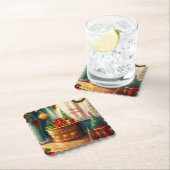 クリスマス飾お祭り用の伝統的部屋 ペーパーコースター (インサイチュ)