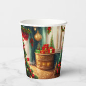 クリスマス飾お祭り用の伝統的部屋 紙コップ (裏面)