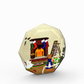 クリスマス飾にオリバー フォトブロック (左)