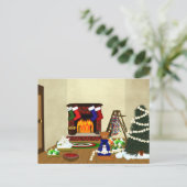 クリスマス飾にオリバー ポストカード (スタンド正面)