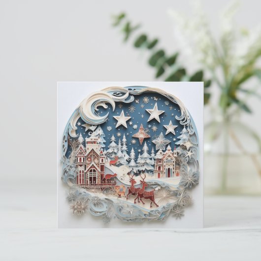 クリスマス飾のグリーティングカード シーズンカード (スタンド正面)