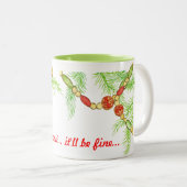 クリスマス飾のマグカップ ツートーンマグカップ (正面右)