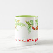 クリスマス飾のマグカップ ツートーンマグカップ (中央)