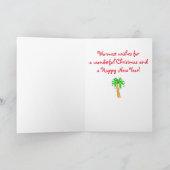 クリスマス飾のヤシの木 シーズンカード (内部)