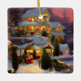 クリスマス飾のヴィンテージホーム セラミックオーナメント