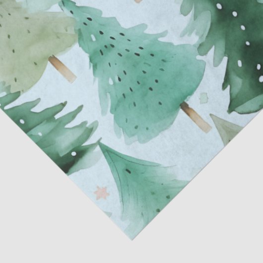 クリスマス飾の木々の青いクリスマス 薄葉紙 (詳細)