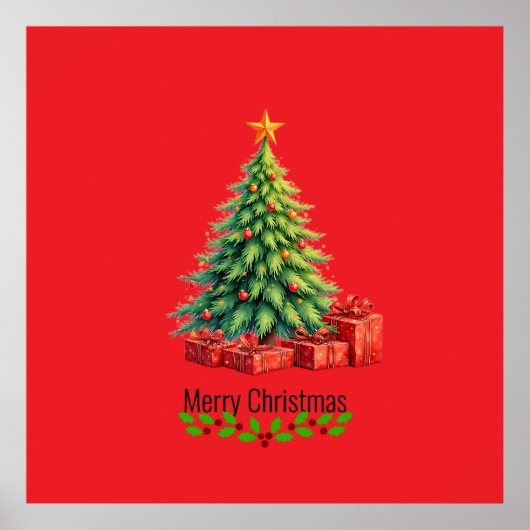 クリスマス飾の色は、クリスマスツリー。 ポスター (正面)